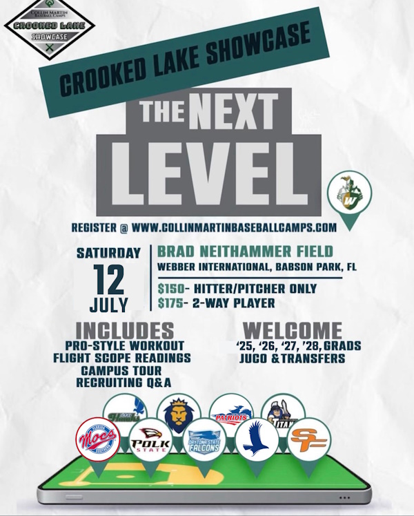 Warrior Baseball’s Crooked Lake Showcase Flyer